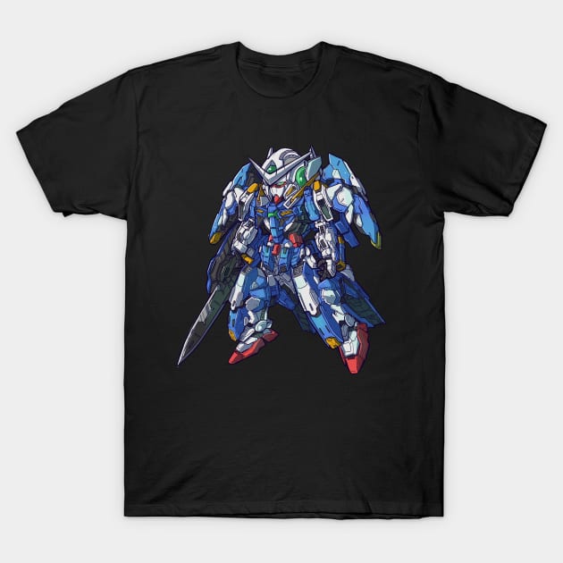 Avalanche Exia Gundam Deform T-Shirt by RatjoenMerch